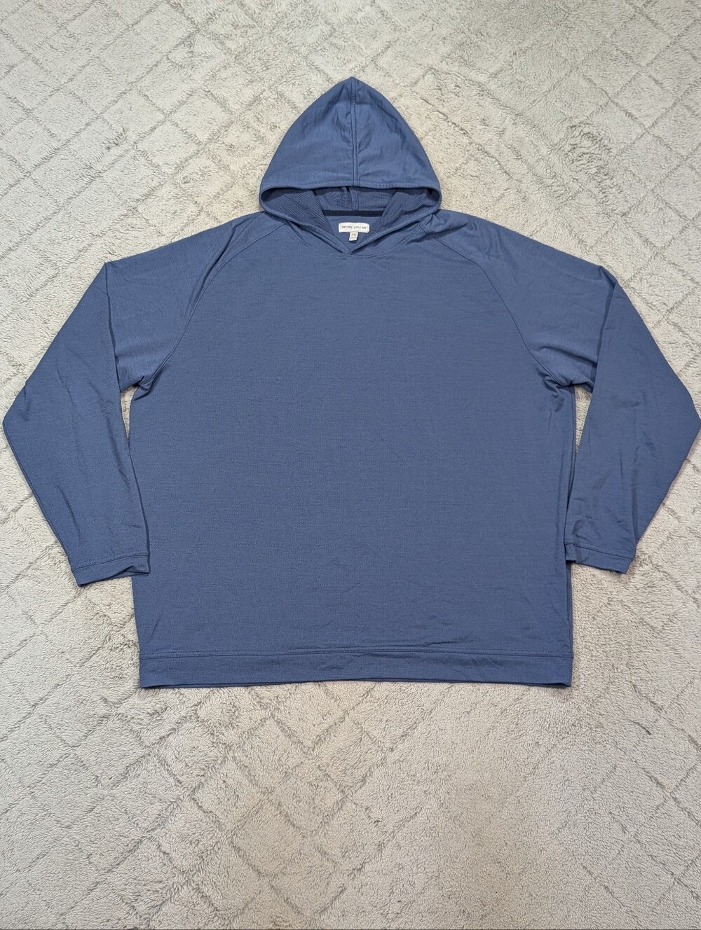 Peter Millar Hoodie Mens XXL Blue Sport Pine Performance Pullover Smooth Casual